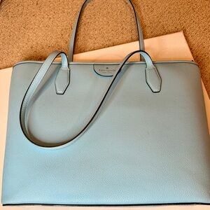 Kate Spade Robin Blue Pebble Leather Tote Bag